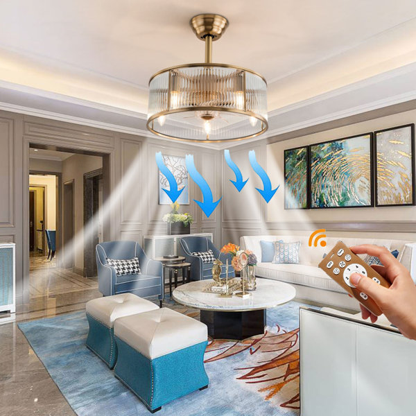 House of Hampton® Elijualwon 7 Blade Bladeless Ceiling Fan with